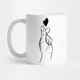 korean gesture love heart Mug